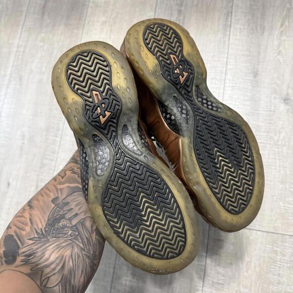 Nike Air Foamposite One Copper Gold Black Sneakers 314996  display picture 1